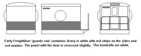 Sketch of prototype freightliner guards container