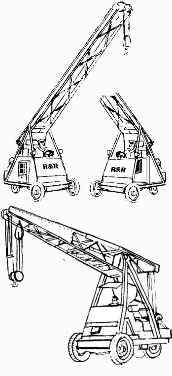 Ransomes and Rapier small crane