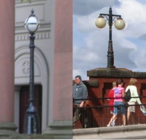 Globe shaped electric street lights