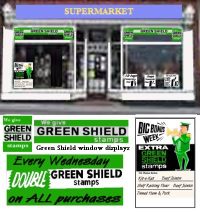 1960s supermarket offering Green Shield stamps