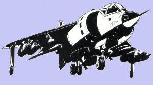 Sketch of a Harrier jump-jet