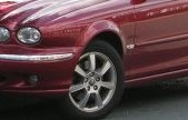 Mag alloy wheels on a Jaguar saloon car