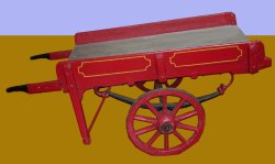 Sketch of a Parcels delivery hand cart used by a Tram company