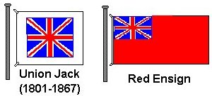 Sketches of British ensigns
