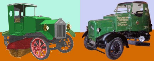 1920s and 1940s road sweepers