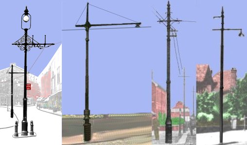 Cast iron Tram wire poles