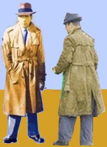 Sketch showing typical Trench coat