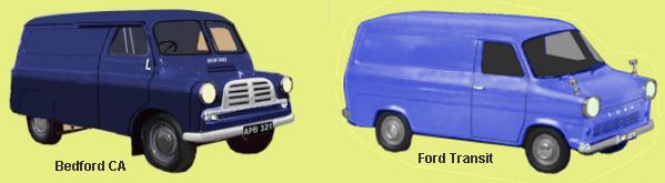 Bedford CA and early Ford Transit vans