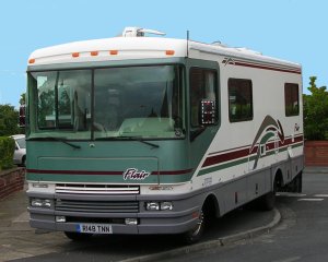 Photo of a 2007 'motor home' (note the sat dish in the roof)