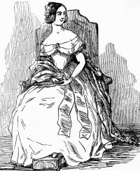 Sketch of a Young lady in the 1840s