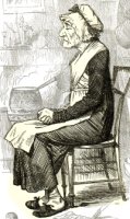 Sketch of a Working woman at home in 1885