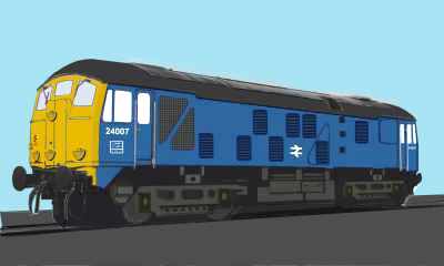 Sketch of a Class 24 loco