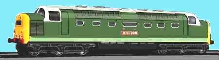 Sketch of a Deltic loco