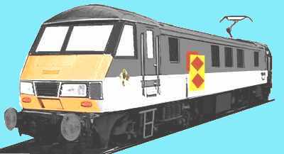 Sketch of a Class 90 loco