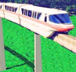 Sketch of the Disney monorail
