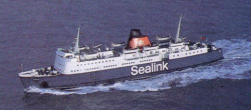 Photo of a Sealink cross-channel ferry taken from BR advertising material in the later 1970s