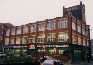 Former Ford's sales room and workshops in Stockport