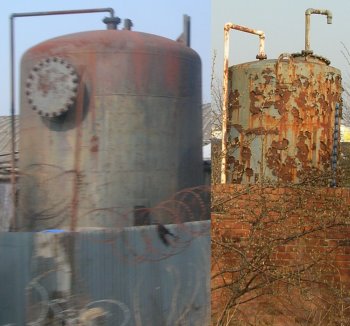 photos showing  tanks used for fuel oil