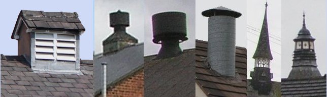 Photos of roof mounted ventilators