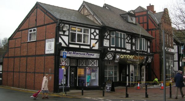 Photo showing timber framed buildings
