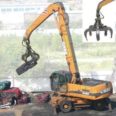 Photos showing typical scrap yard crane photographed in 2007