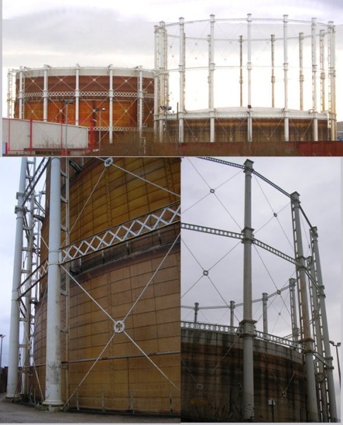 Photos showing typical Gas holder