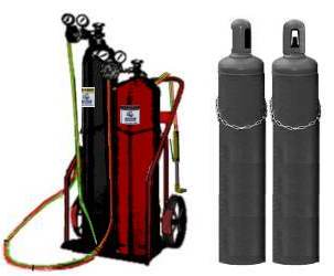 Sketch showing Portable Oxy-acetylene kit