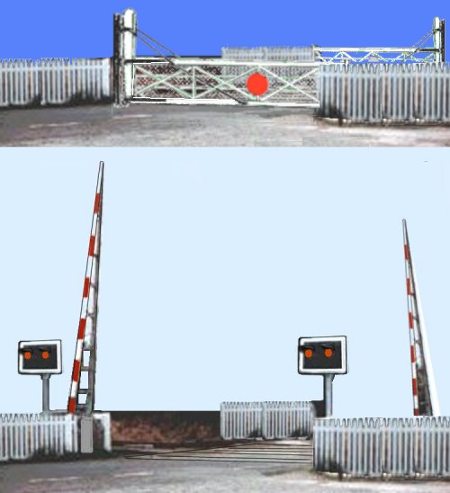 Sketch of single gate and single barrier crossing