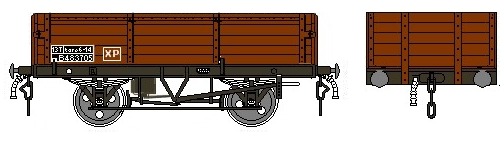 Sketch of a short BR standard pipe wagon in departmental service