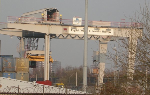 Photo of a modern EWS international container terminal crane