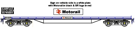 Motorail carflat with rail sides