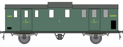 sketch of wagon lit brake van