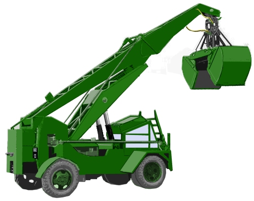 Sketch of an Early mobile hydraulic crane